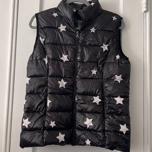 Aqua Black and White Star Vest